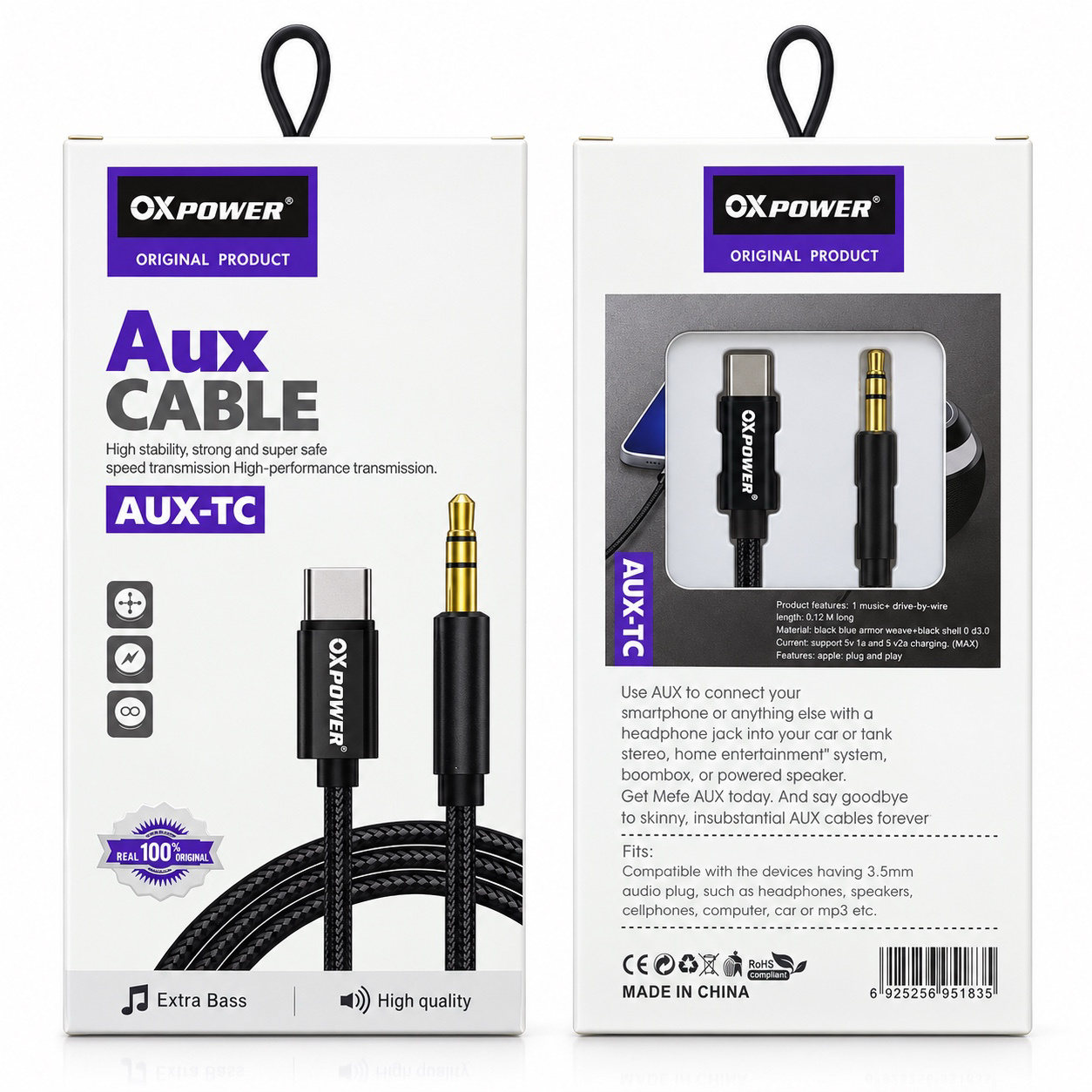 AUX-TC 3MM+TYPCE AUX KABLOSU
