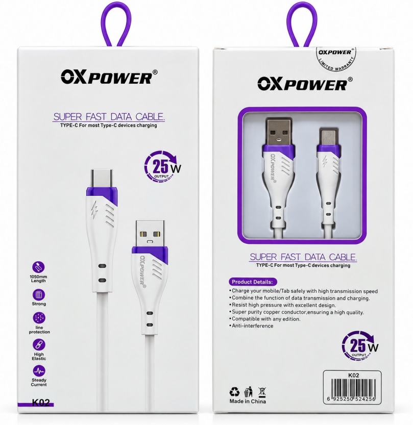 K02 USB-TYPCE 25W 105CM KABLO